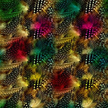 羽毛印花华亿平台图片