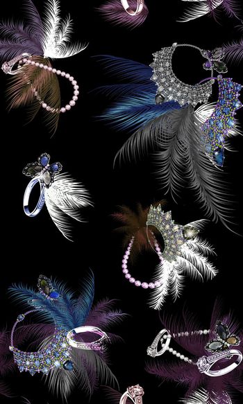 时尚珠宝印花华亿平台图片