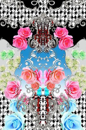 千鸟格印花华亿平台图片