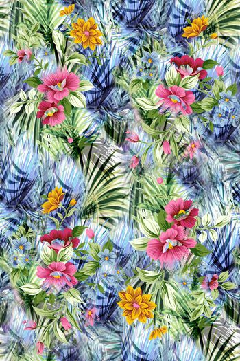 花卉花朵印花华亿平台图片