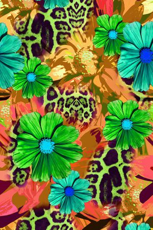 豹纹印花华亿平台图片