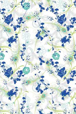 孔雀毛印花华亿平台图片