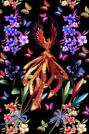 蝴蝶印花华亿平台图片