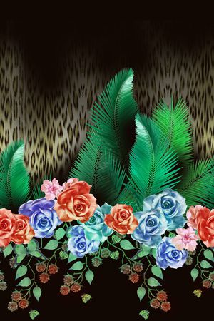 花卉印花华亿平台图片