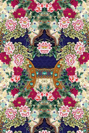 中国风定位印花华亿平台图片