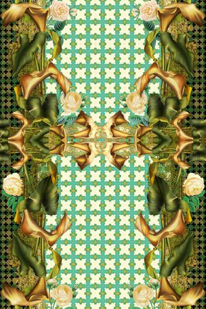 复古印花华亿平台图片