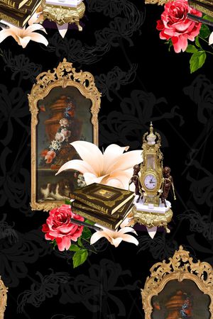 复古印花华亿平台图片