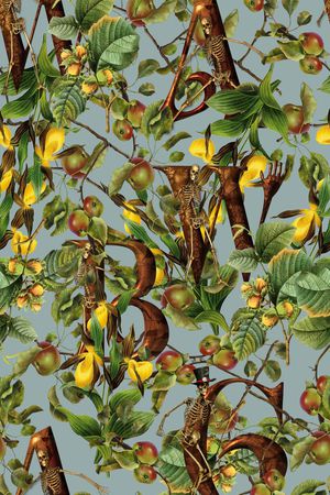 金属字母骷髅印花华亿平台图片