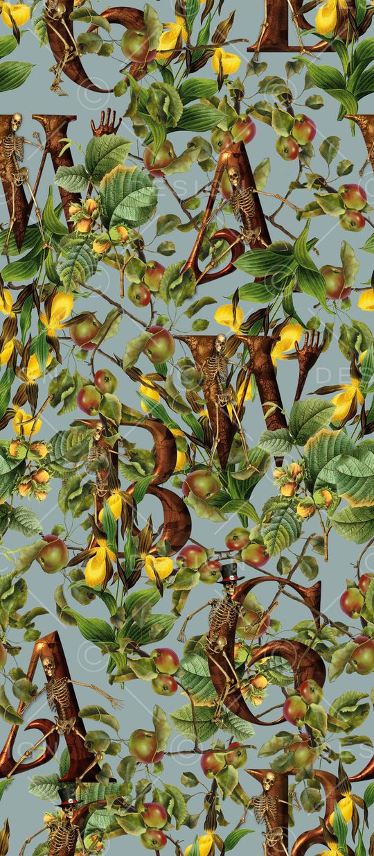 金属字母骷髅印花华亿平台图片