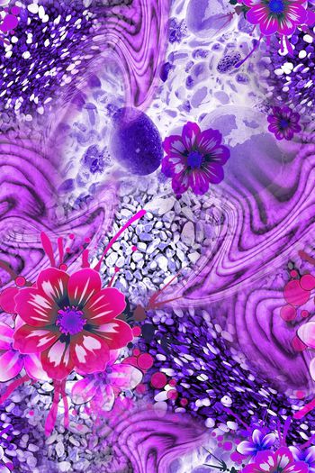 花卉印花华亿平台图片