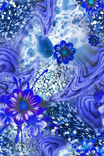 377806-花卉线条印花