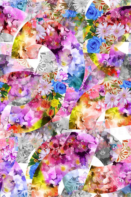 花卉印花华亿平台图片