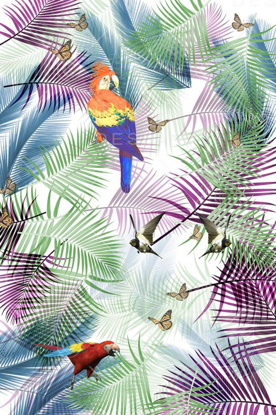 热带树印花华亿平台图片