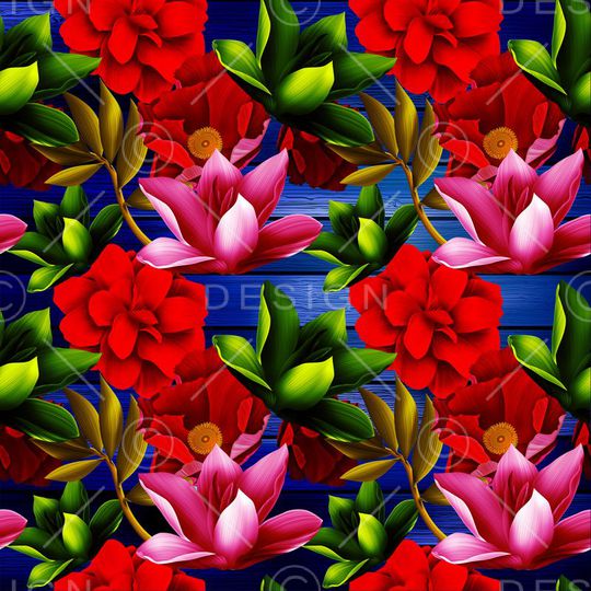 手绘花印花华亿平台图片