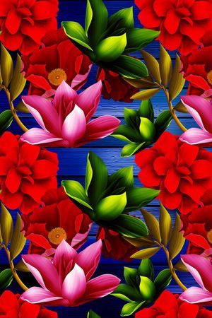 手绘花印花华亿平台图片