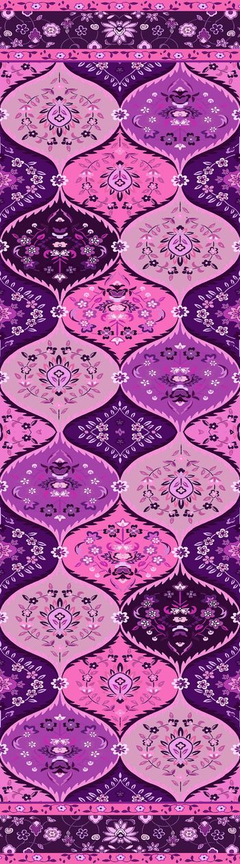 377972-连续纹样手绘图案民族风长裙围巾