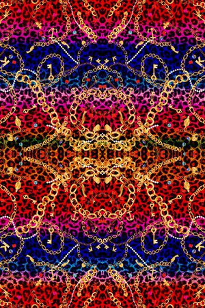 豹纹印花华亿平台图片