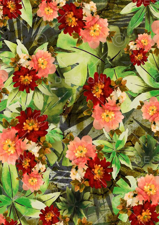 花卉印花华亿平台图片