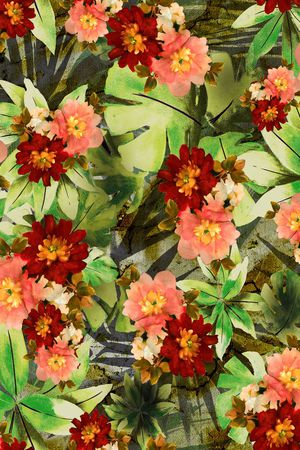 花卉印花华亿平台图片