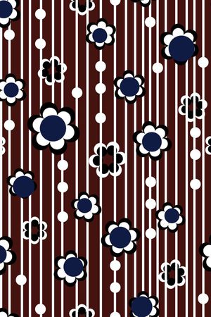 男装线条花卉印花华亿平台图片