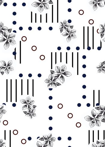 378282-简洁大气男装--圆点花卉线条