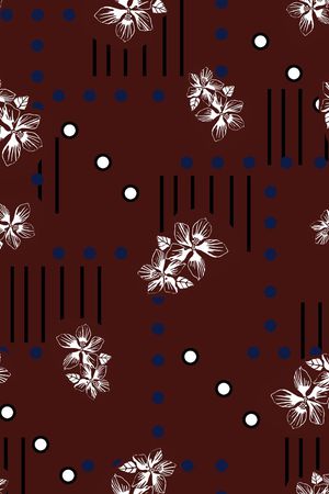 男装线条几何花卉印花华亿平台图片