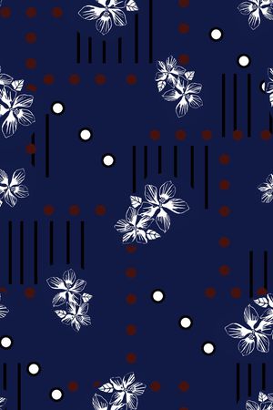 男装线条几何花卉印花华亿平台图片