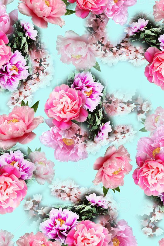 花卉印花华亿平台图片