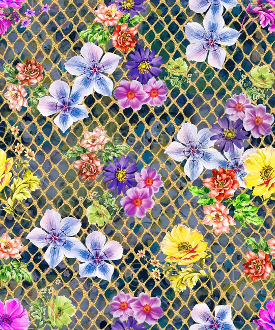 花卉印花华亿平台图片