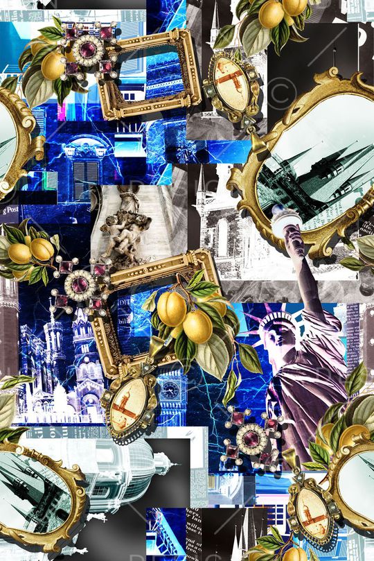 数码 欧式复古男装女装印花华亿平台图片