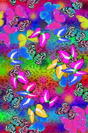 蝴蝶印花华亿平台图片