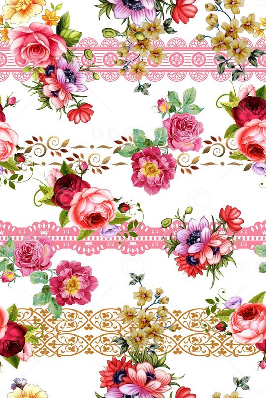 花卉印花华亿平台图片