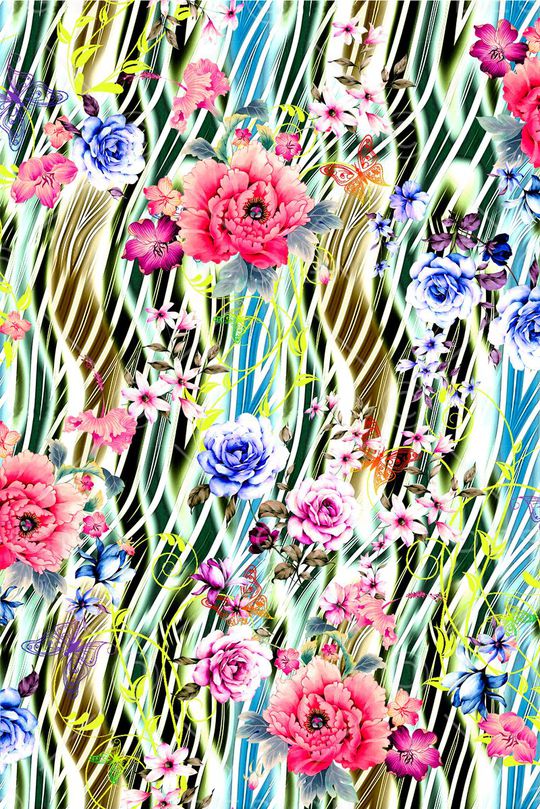 花卉印花华亿平台图片