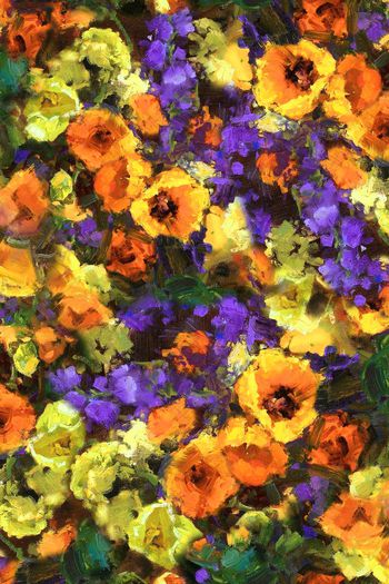 378421-满版油画花卉设计