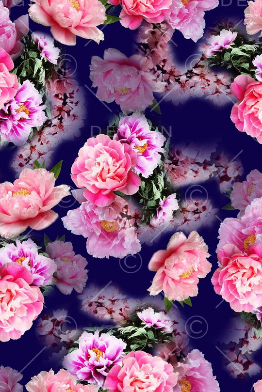 花卉印花华亿平台图片