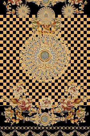 复古印花华亿平台图片