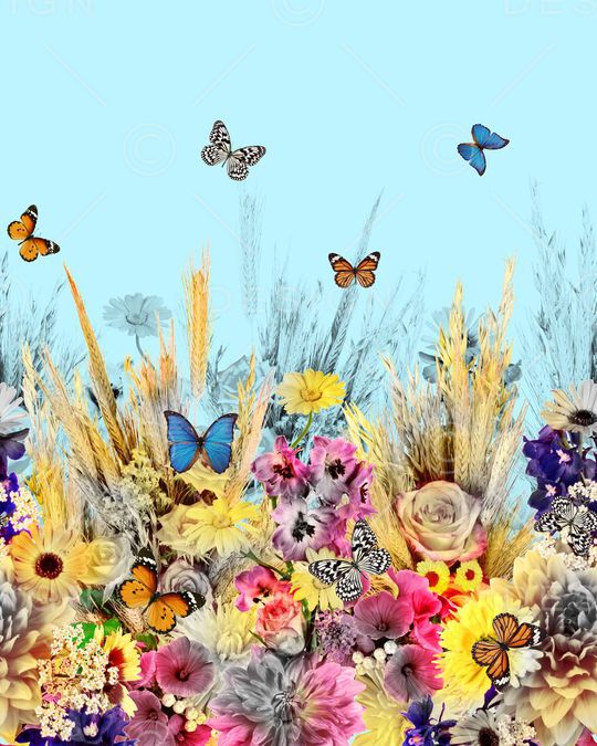 花卉印花华亿平台图片