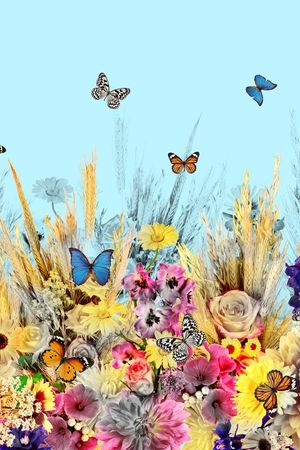 花卉印花华亿平台图片