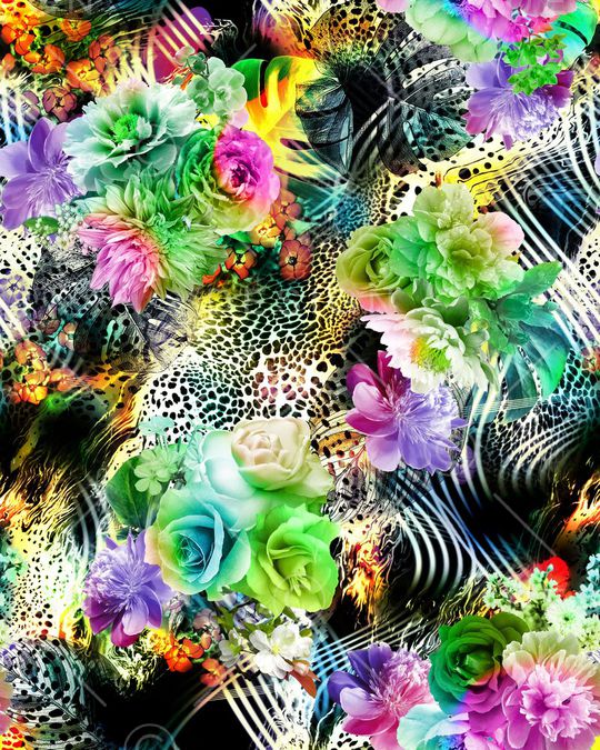 花卉印花华亿平台图片