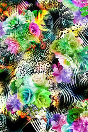 花卉印花华亿平台图片