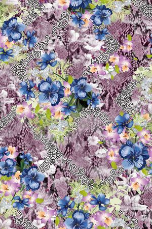 花卉印花华亿平台图片