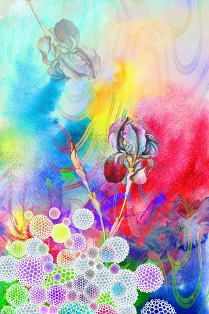 花卉印花华亿平台图片