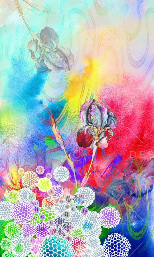 花卉印花华亿平台图片