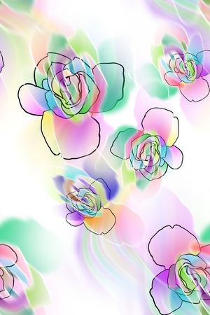 花卉印花华亿平台图片