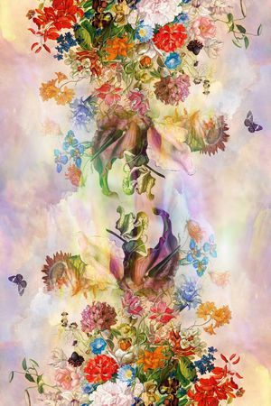 花卉印花华亿平台图片