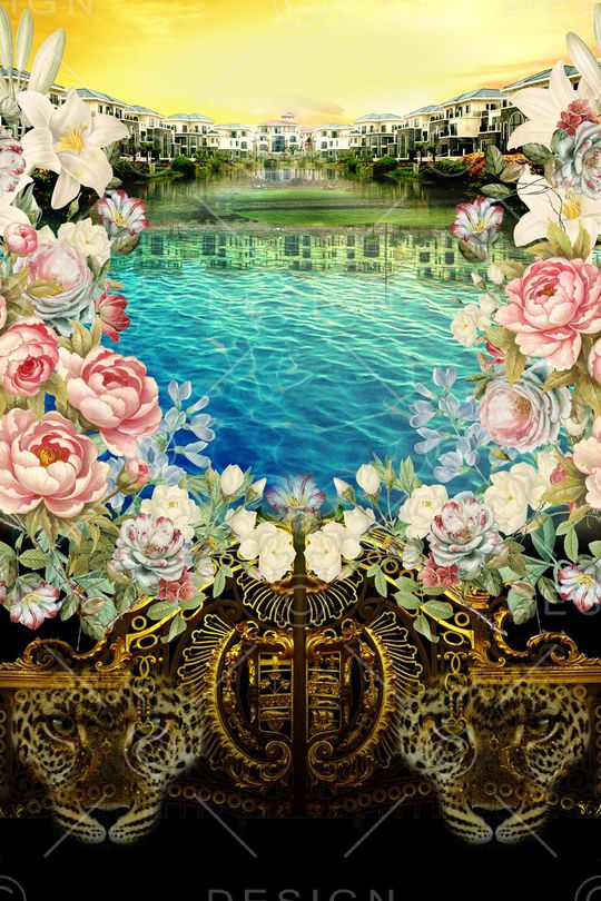 欧式印花华亿平台图片