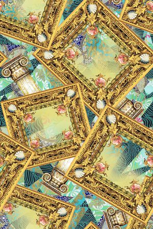 欧式印花华亿平台图片