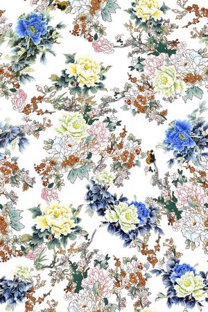 花卉印花华亿平台图片