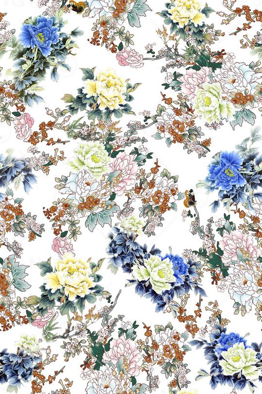 花卉印花华亿平台图片