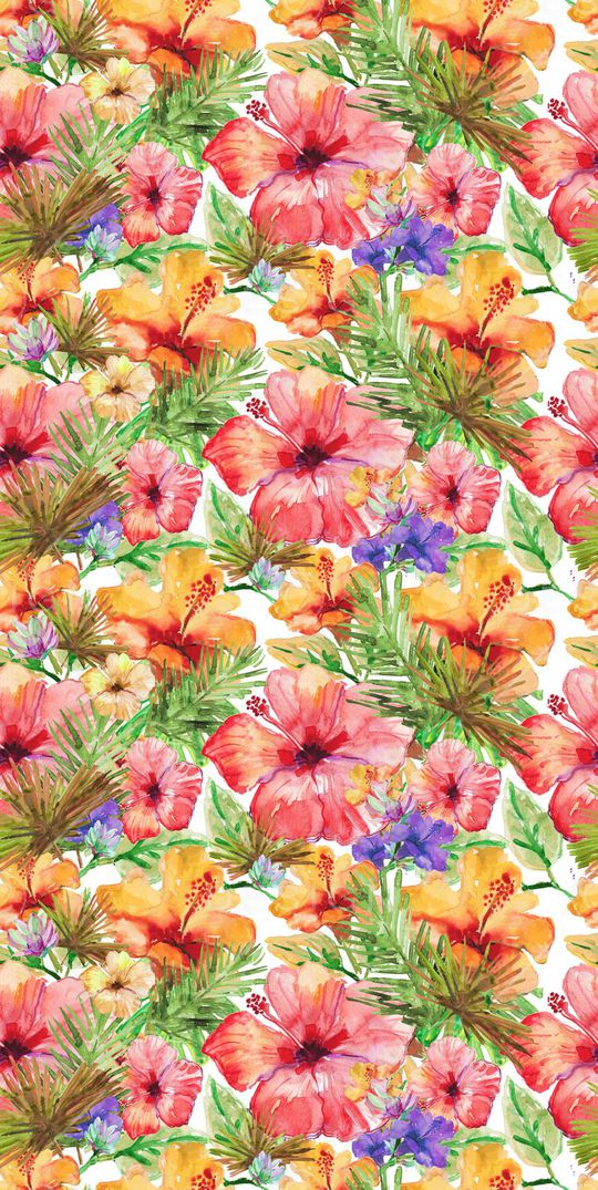 热带水彩印花华亿平台图片